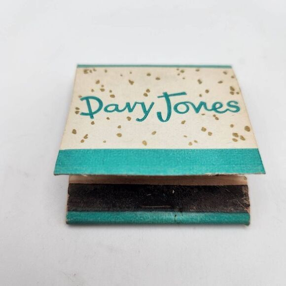 Vintage Matchbook Davy Jones Seafood Bar Cocktail Lounge New York City See Descr - Picture 1 of 5